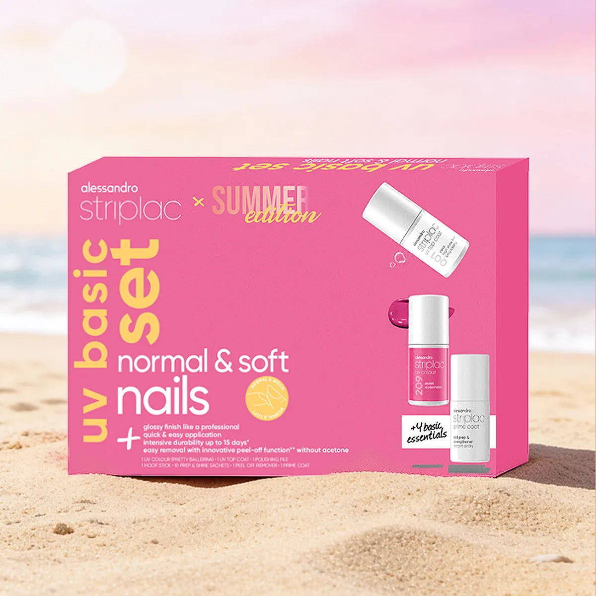 STRIPLAC UV BASIC SET Rinkinys minkštiems nagams