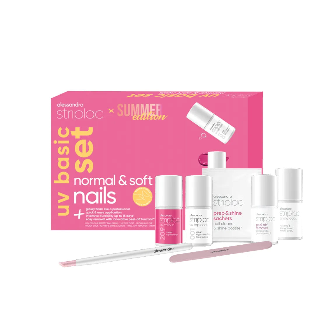 STRIPLAC UV BASIC SET Rinkinys minkštiems nagams