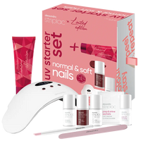 STRIPLAC UV STARTER SET NORMAL / SOFT NAILS riboto leidimo rinkinys