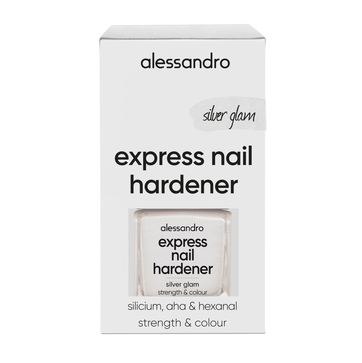 EXPRESS SILVER GLAM Nagus stiprinanti priemonė